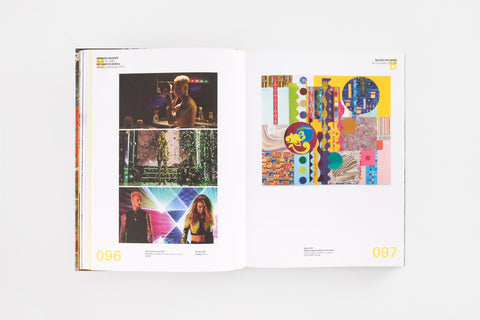 Página interna do livro "Pinacoteca de São Paulo – 120 anos", mostrando obras de Bárbara Wagner e Beatriz Milhazes