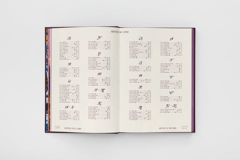 Lista de artistas no livro Sonhos ao Sol – Miragens da Arte na América Latina